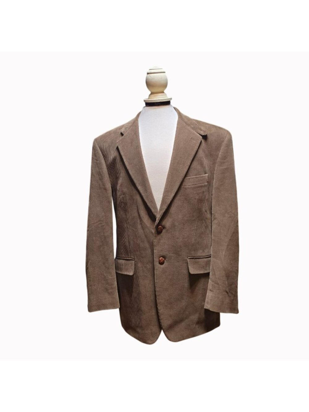 Lauren Ralph Lauren Corduroy Blazer 41R Brown Elbow Patches Macy’s 100% Cotton